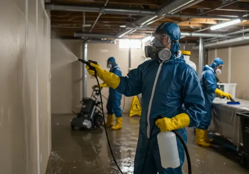 Basement Sanitization and Antimicrobial Treatment process in Edwards County, IL